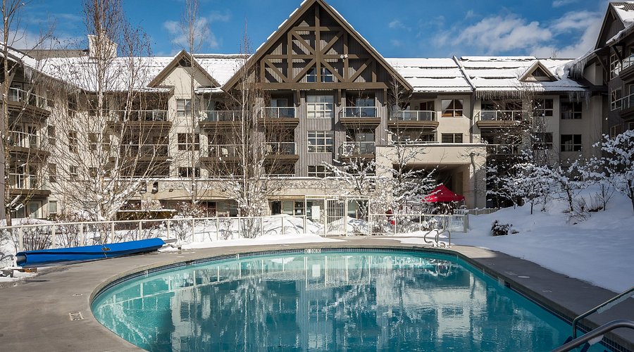 Slopeside heated pool at Whistler Aspens Condos