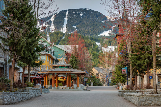 Whistler Village in the spring