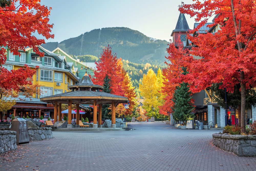 Fall colors in Whistler Village