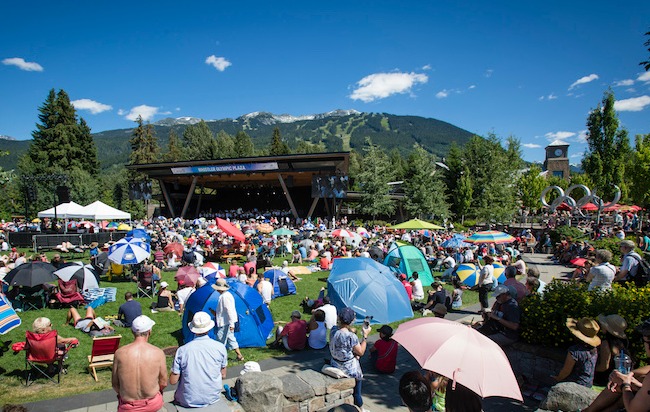 Whistler in the summer enjoying outdoor music