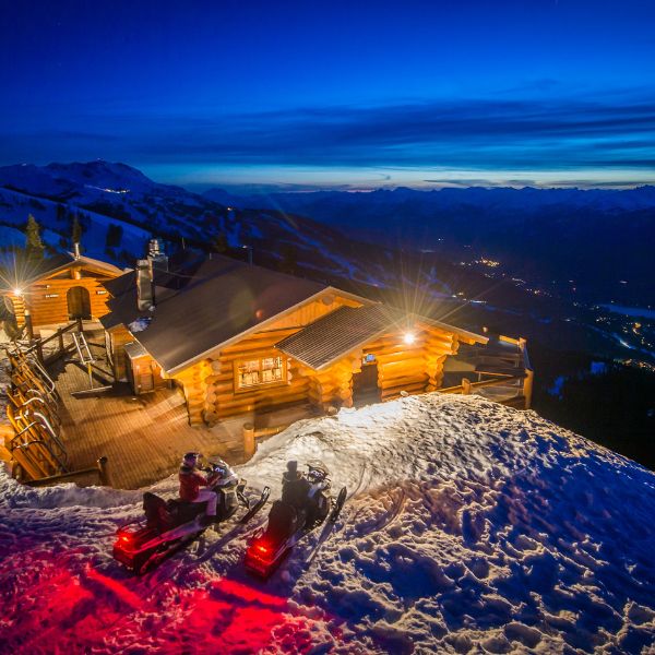 Snowmobile tour to Crystal Hut on New Year's Eve